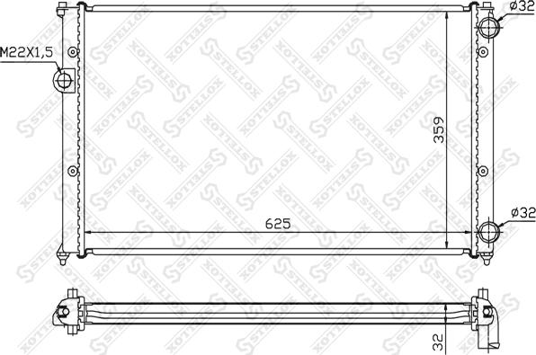 Stellox 10-26423-SX - Radiators, Motora dzesēšanas sistēma autospares.lv