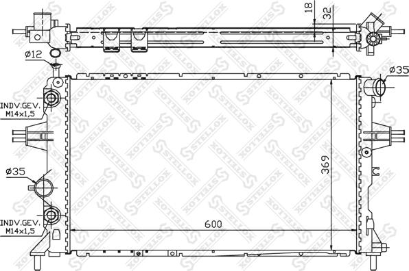 Stellox 10-26065-SX - Radiators, Motora dzesēšanas sistēma www.autospares.lv