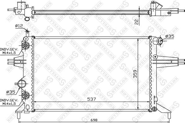 Stellox 10-26066-SX - Radiators, Motora dzesēšanas sistēma www.autospares.lv