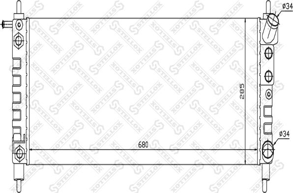 Stellox 10-26077-SX - Radiators, Motora dzesēšanas sistēma autospares.lv