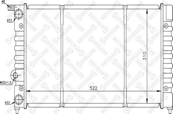 Stellox 10-26220-SX - Радиатор, охлаждение двигателя www.autospares.lv