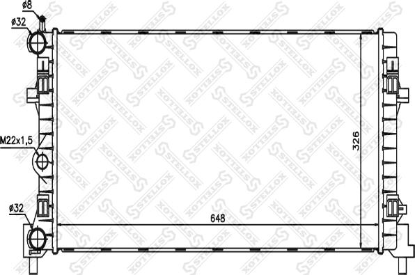 Stellox 10-26222-SX - Radiators, Motora dzesēšanas sistēma www.autospares.lv