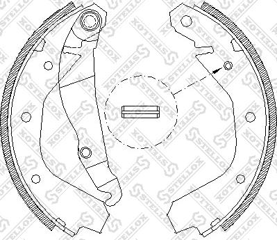 Stellox 102 100-SX - Brake Shoe Set www.autospares.lv