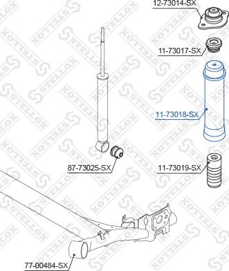 Stellox 11-73018-SX - Aizsargvāciņš / Putekļusargs, Amortizators autospares.lv