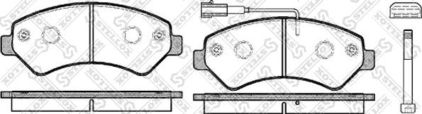 Stellox 1286 001L-SX - Bremžu uzliku kompl., Disku bremzes autospares.lv