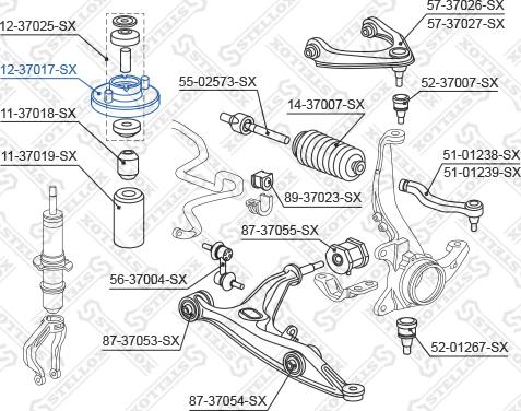 Stellox 12-37017-SX - Amortizatora statnes balsts autospares.lv