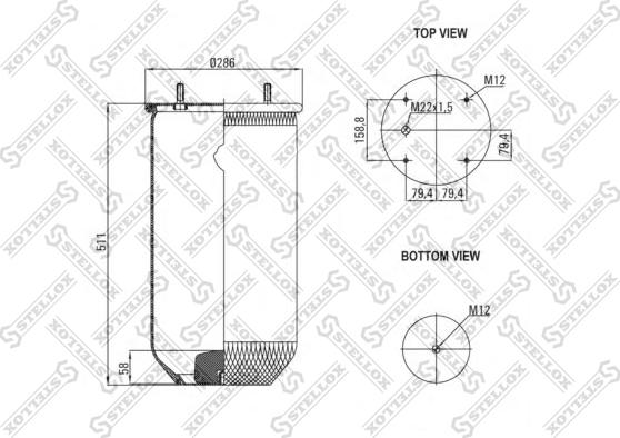 Stellox 84-00125-SX - Pneimoatsperes spilvens, Pneimopiekare autospares.lv