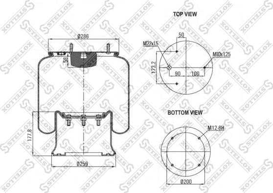 Stellox 84-00126-SX - Pneimoatsperes spilvens, Pneimopiekare autospares.lv