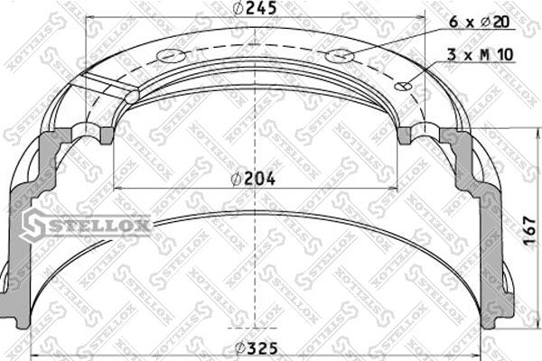 Stellox 85-00006-SX - Bremžu trumulis www.autospares.lv