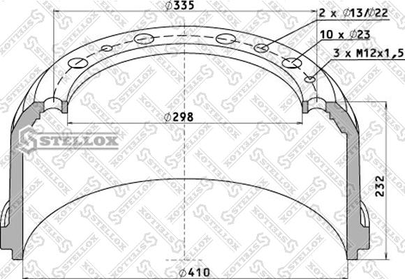 Stellox 85-00019-SX - Bremžu trumulis www.autospares.lv