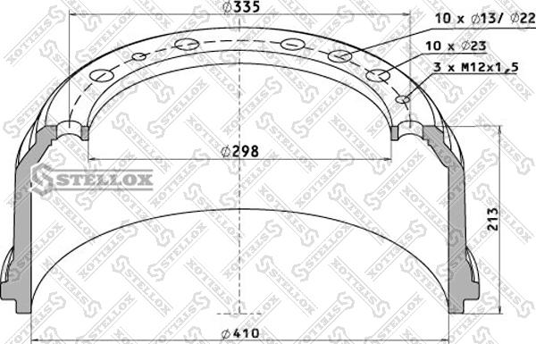 Stellox 85-00013-SX - Bremžu trumulis www.autospares.lv