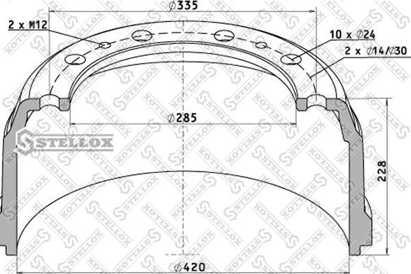 Stellox 85-00036-SX - Bremžu trumulis www.autospares.lv