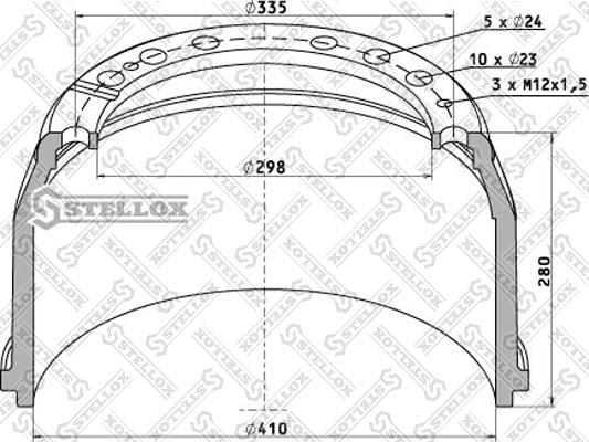 Stellox 85-00021-SX - Bremžu trumulis www.autospares.lv