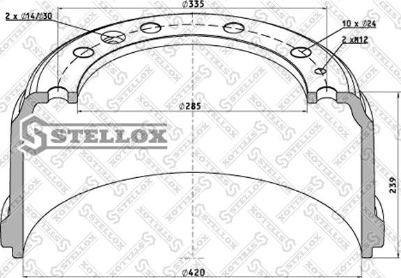 Stellox 85-00189-SX - Bremžu trumulis www.autospares.lv