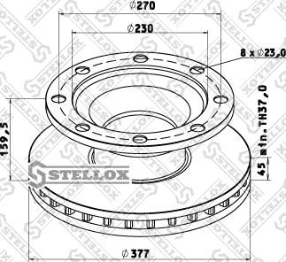 Stellox 85-00804-SX - Bremžu diski www.autospares.lv