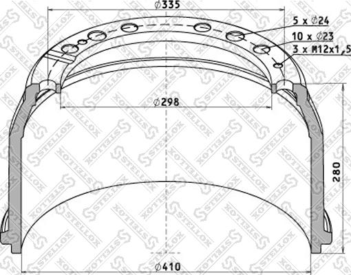 Stellox 85-00231-SX - Bremžu trumulis www.autospares.lv