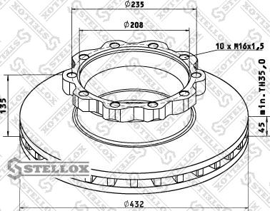 Stellox 85-00713-SX - Brake Disc www.autospares.lv