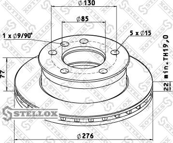 Stellox 85-00730-SX - Тормозной диск www.autospares.lv