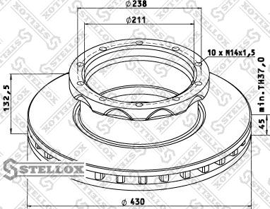 Stellox 85-00728-SX - Brake Disc www.autospares.lv