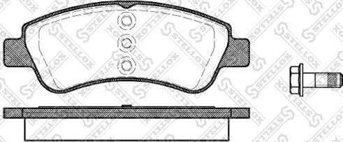 Stellox 851 020L-SX - Тормозные колодки, дисковые, комплект www.autospares.lv