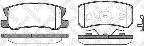 Stellox 814 002B-SX - Bremžu uzliku kompl., Disku bremzes autospares.lv