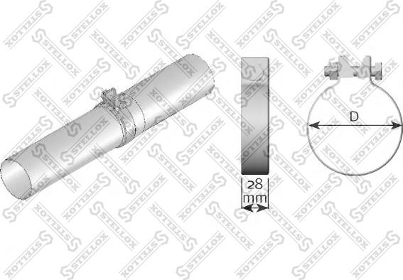 Stellox 82-01071-SX - Savienojošie elementi, Izplūdes gāzu sistēma www.autospares.lv