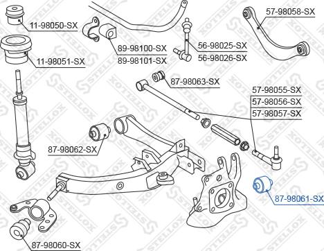 Stellox 87-98061-SX - Piekare, Šķērssvira www.autospares.lv