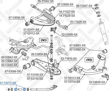 Stellox 87-53013-SX - Piekare, Šķērssvira www.autospares.lv