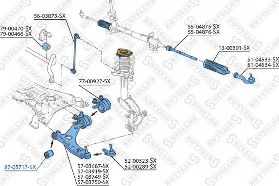 Stellox 87-05717-SX - Piekare, Šķērssvira autospares.lv