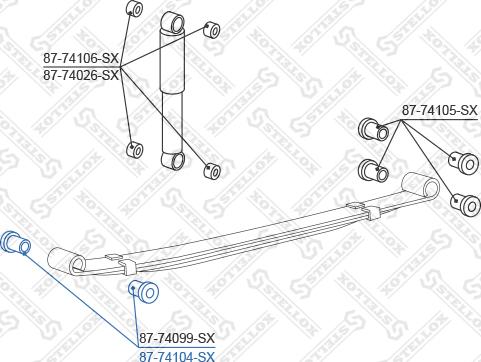 Stellox 87-74104-SX - Piekare, Šķērssvira autospares.lv