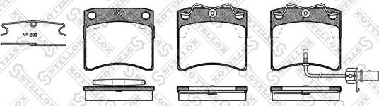 Stellox 396 011-SX - Bremžu uzliku kompl., Disku bremzes autospares.lv