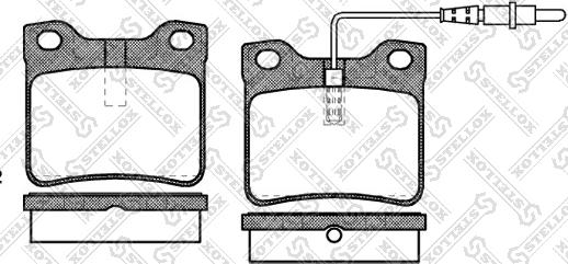 Stellox 332 022B-SX - Bremžu uzliku kompl., Disku bremzes autospares.lv