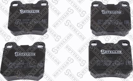 Stellox 250 000B-SX - Brake Pad Set, disc brake www.autospares.lv