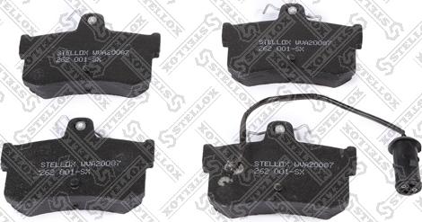 Stellox 262 001-SX - Brake Pad Set, disc brake www.autospares.lv