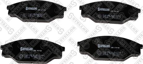 Stellox 208 010-SX - Brake Pad Set, disc brake www.autospares.lv