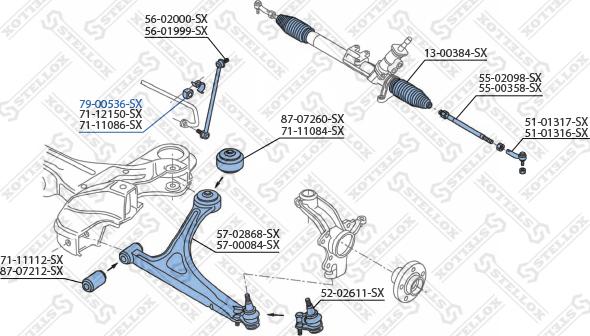 Stellox 79-00536-SX - Втулка стабилизатора www.autospares.lv