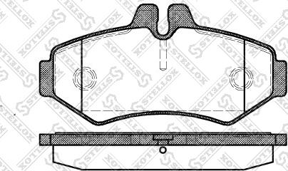 Stellox 744 000B-SX - Тормозные колодки, дисковые, комплект www.autospares.lv