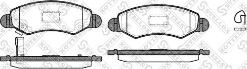 Stellox 713 021-SX - Тормозные колодки, дисковые, комплект www.autospares.lv