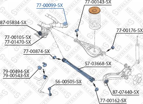 Stellox 77-00099-SX - Piekare, Šķērssvira autospares.lv