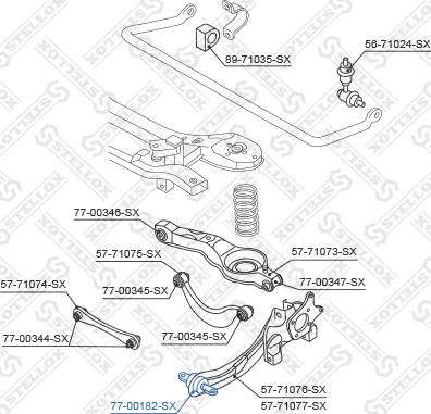 Stellox 77-00182-SX - Piekare, Šķērssvira autospares.lv