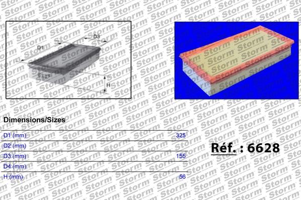 Storm 6628 - Gaisa filtrs autospares.lv