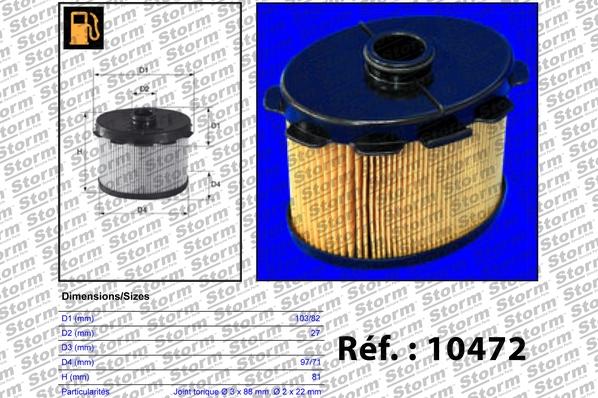 Storm 10472 - Топливный фильтр www.autospares.lv