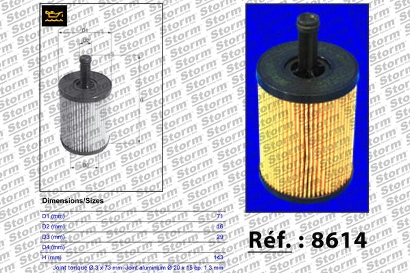 Storm 8614 - Oil Filter www.autospares.lv