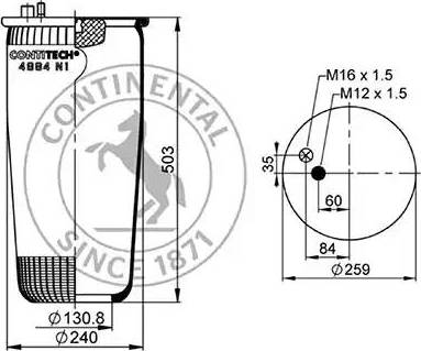 ST-Templin 04.010.6100.950 - Pneimoatsperes spilvens, Pneimopiekare www.autospares.lv