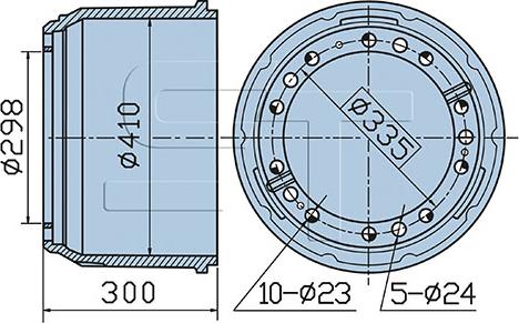 ST-Templin 03.090.0919.020 - Bremžu trumulis www.autospares.lv