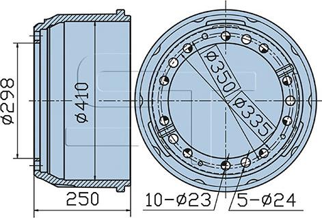 ST-Templin 03.090.0919.190 - Brake Drum www.autospares.lv