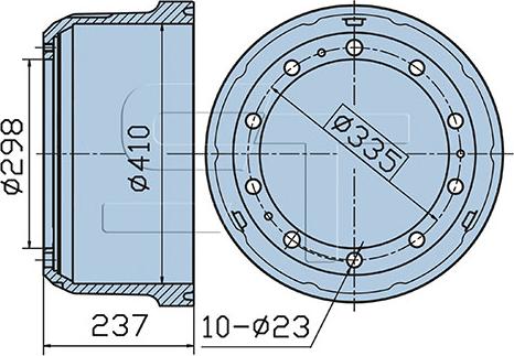 ST-Templin 03.090.1940.050 - Brake Drum www.autospares.lv