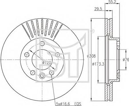 ST-Templin 03.110.2600.270 - Bremžu diski www.autospares.lv