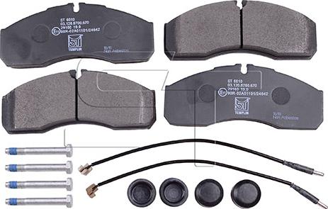 ST-Templin 03.120.8700.670 - Brake Pad Set, disc brake www.autospares.lv