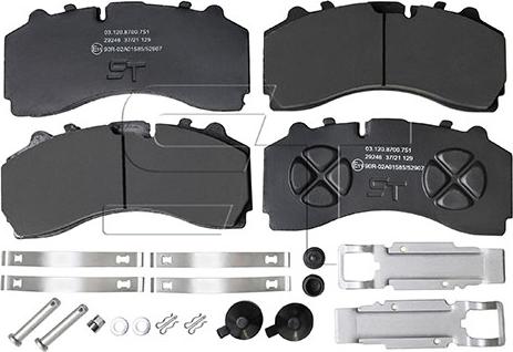 ST-Templin 03.120.8700.751 - Brake Pad Set, disc brake www.autospares.lv